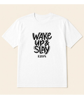Wake Up & Slay White T-Shirt | EZON WEAR
