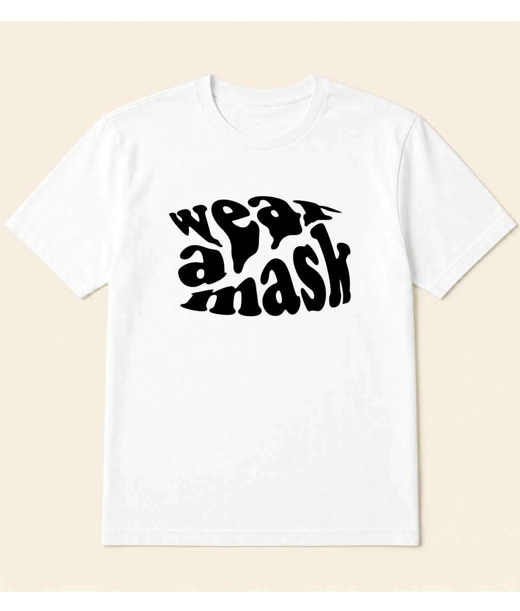 Wear A Mask White Graphic T-Shirt | EZON WEAR