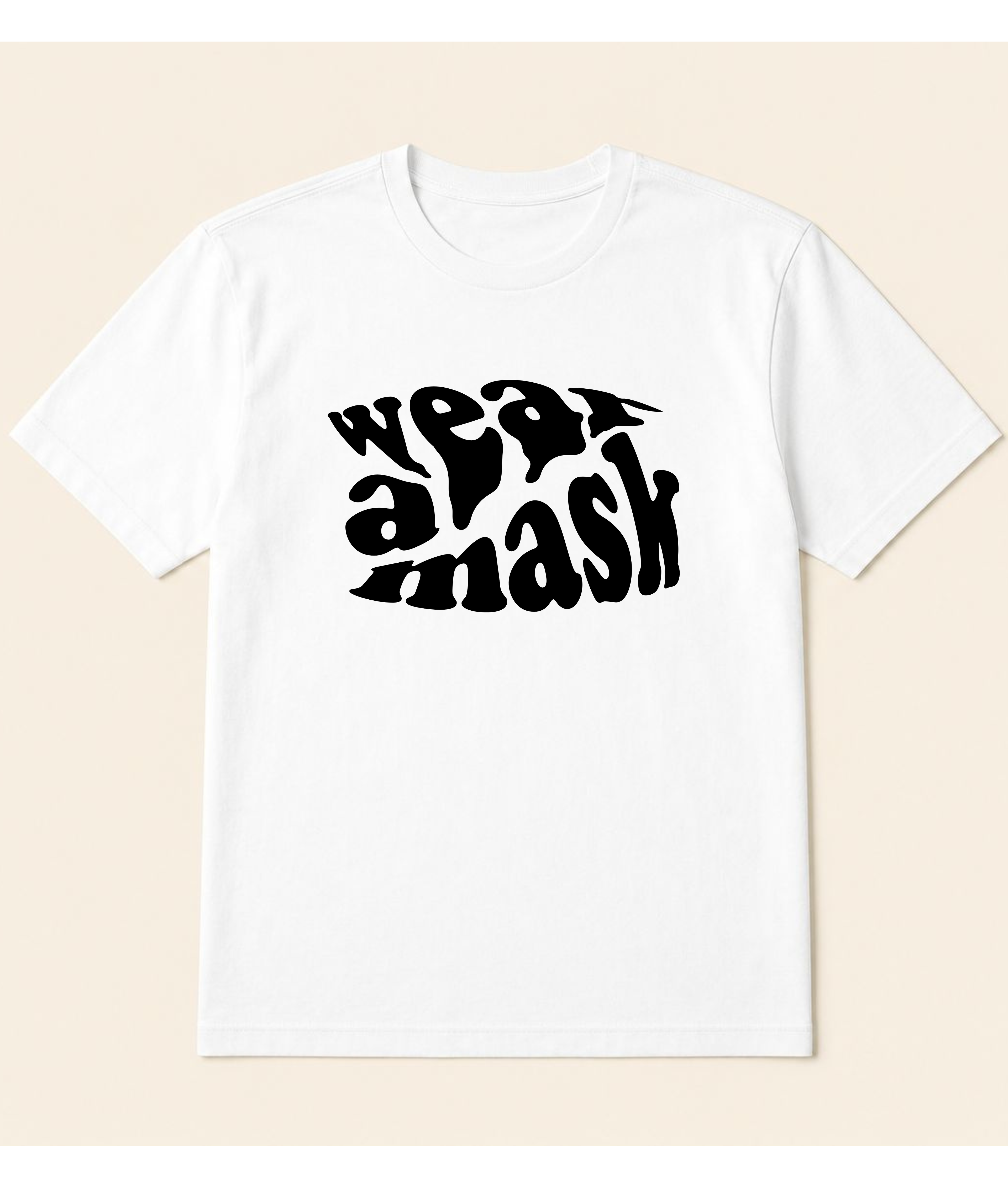 Wear A Mask White Graphic T-Shirt | EZON WEAR
