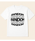 Random Typography White Graphic T-Shirt | EZON WEAR