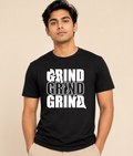 Grind Motivational Black Graphic T-Shirt | EZON WEAR