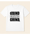 Grind Motivational White Graphic T-Shirt | EZON WEAR