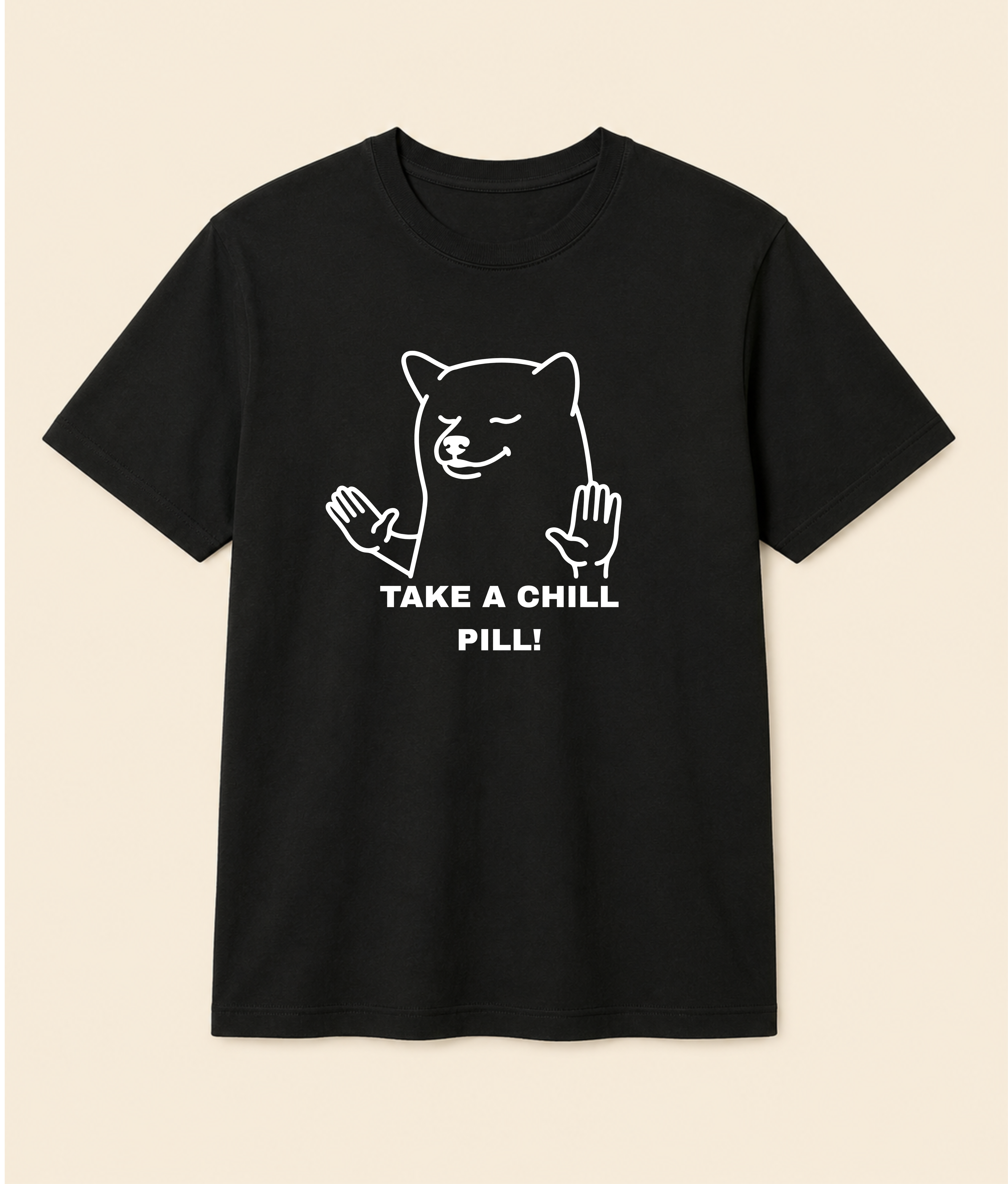 Take A Chill Pill Black Graphic T-Shirt | EZON WEAR