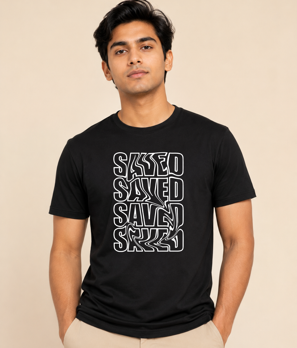 Saved Reality Black Graphic T-Shirt | EZONWEAR Streetwear