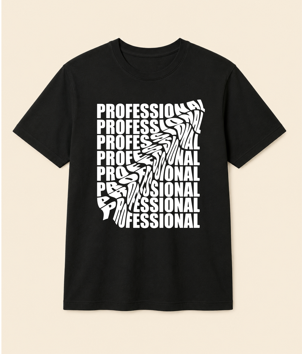 Professional Mindset Black Graphic T-Shirt | EZONWEAR