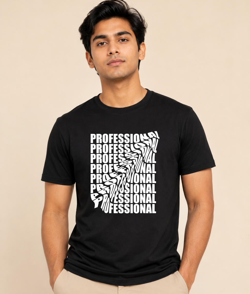 Professional Mindset Black Graphic T-Shirt | EZONWEAR