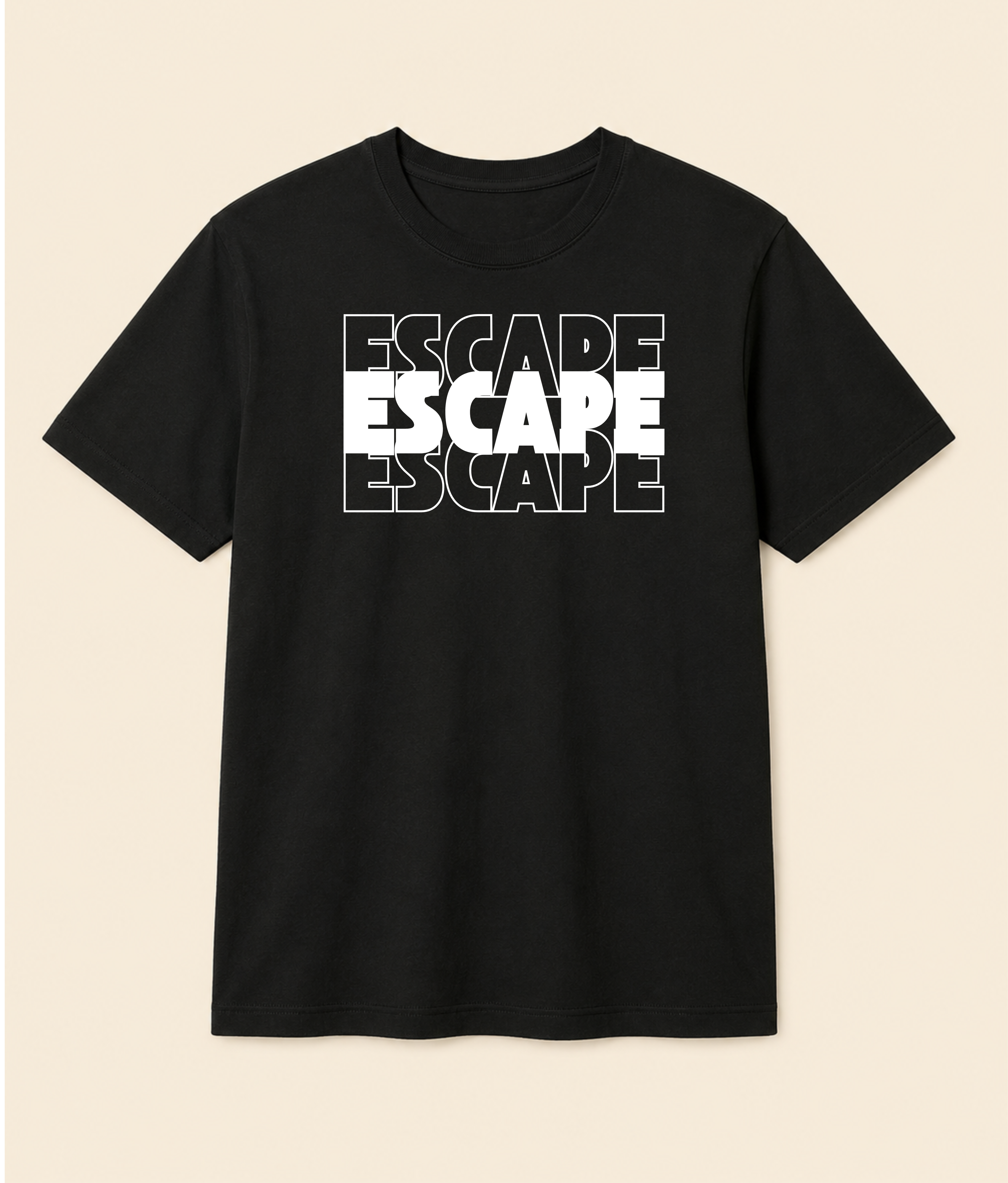 Escape Reality Black Graphic T-Shirt | EZONWEAR