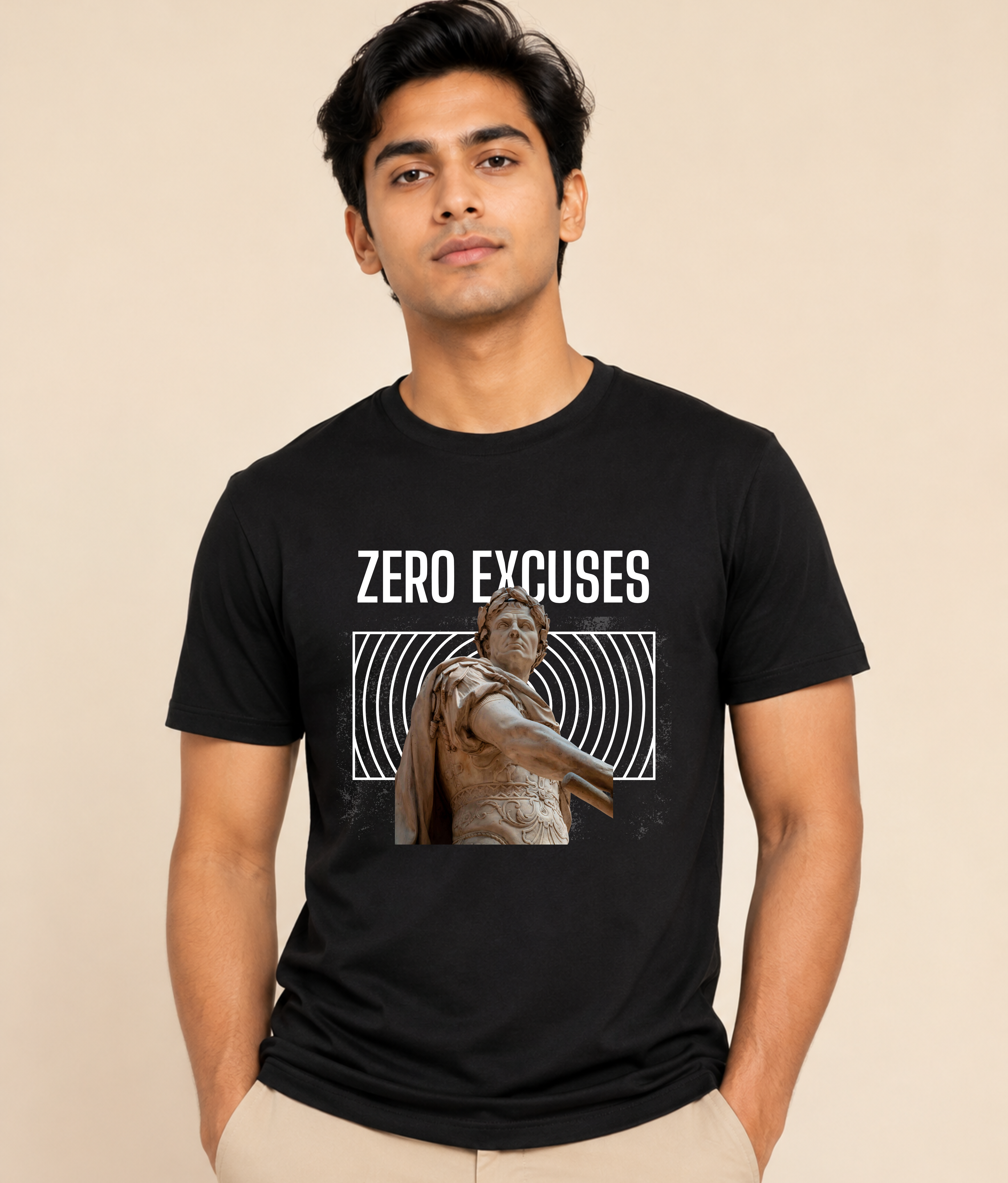 Zero Excuses Black Graphic T-Shirt | EZONWEAR