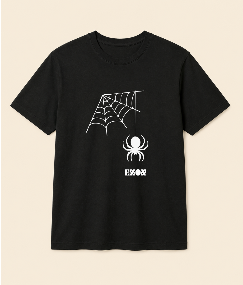 Web Weaver Black Graphic T-Shirt | EZONWEAR